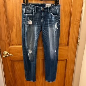 Cosmic Blue Love mid-rise denim jeans